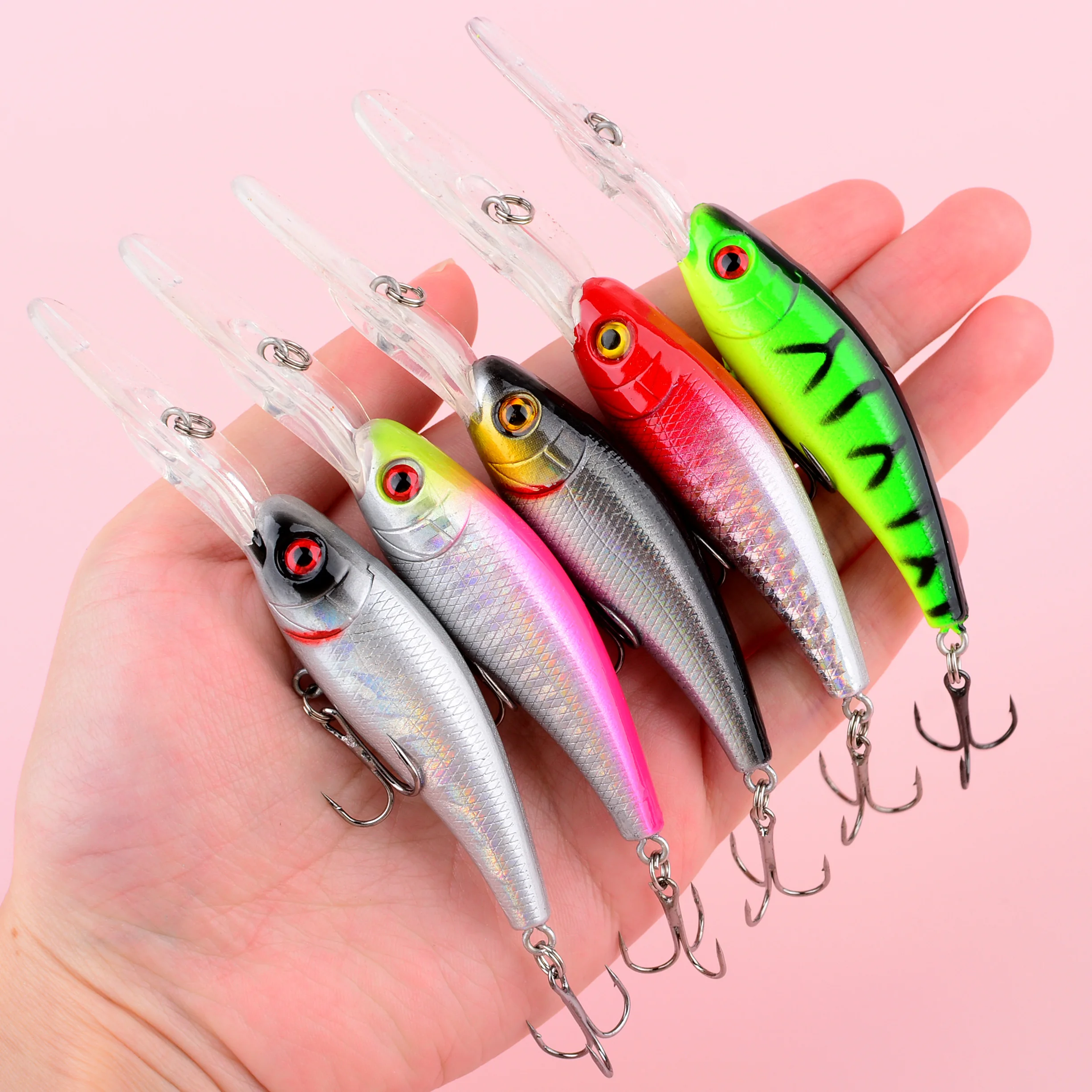 Señuelo Minnow de labio largo sumergible para trucha y lubina