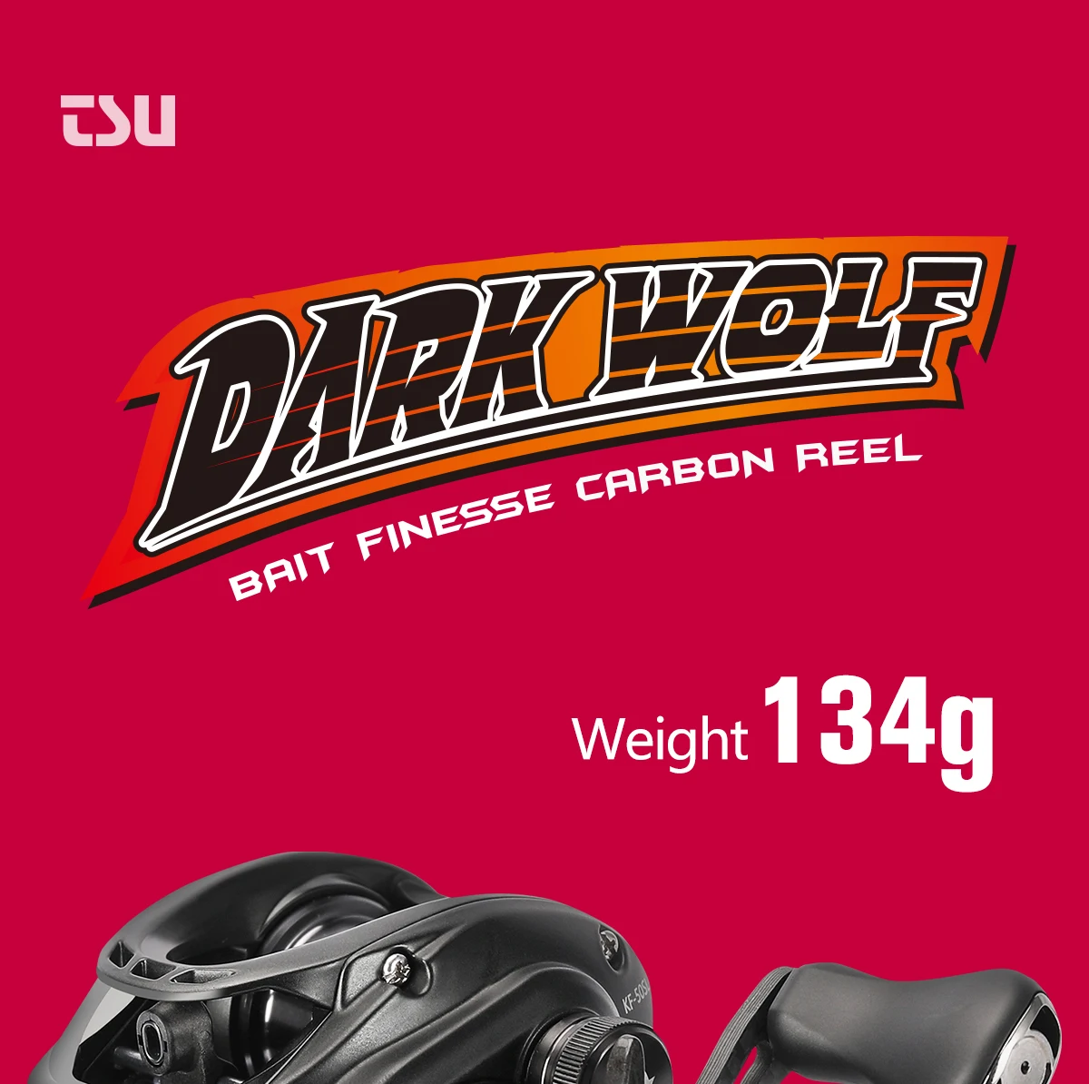 Carrete TSURINOYA DARK WOLF 50S vista frontal