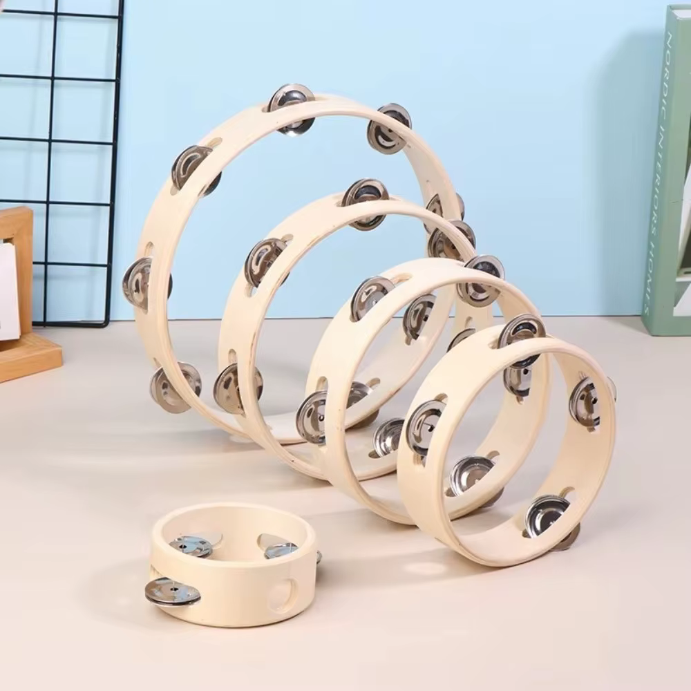 Pandereta Orff Madera Una Fila Aros Madera - imagen 5