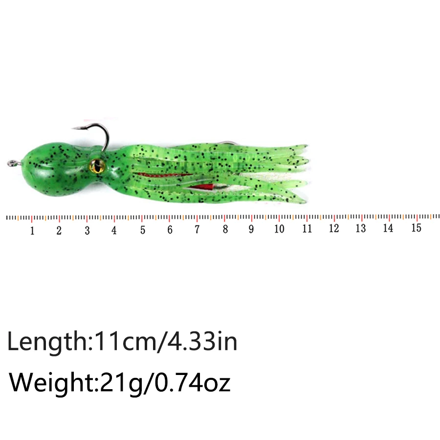 Señuelo wobbler pulpo blando hundimiento lento para curricán - imagen 4