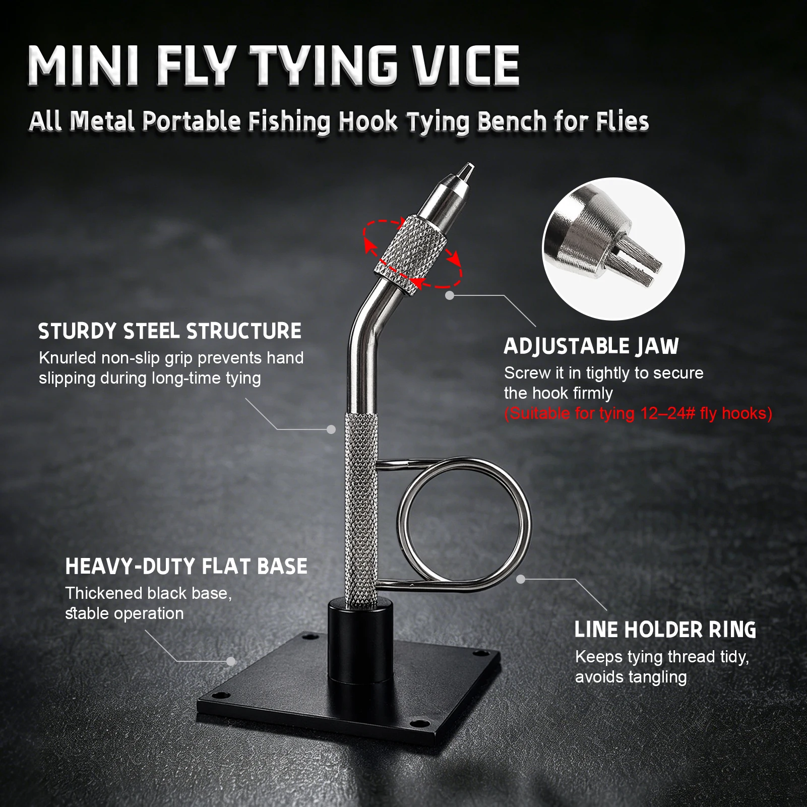 Kit de atado de moscas GRATIS FISHER con whip finisher y herramientas - imagen 3