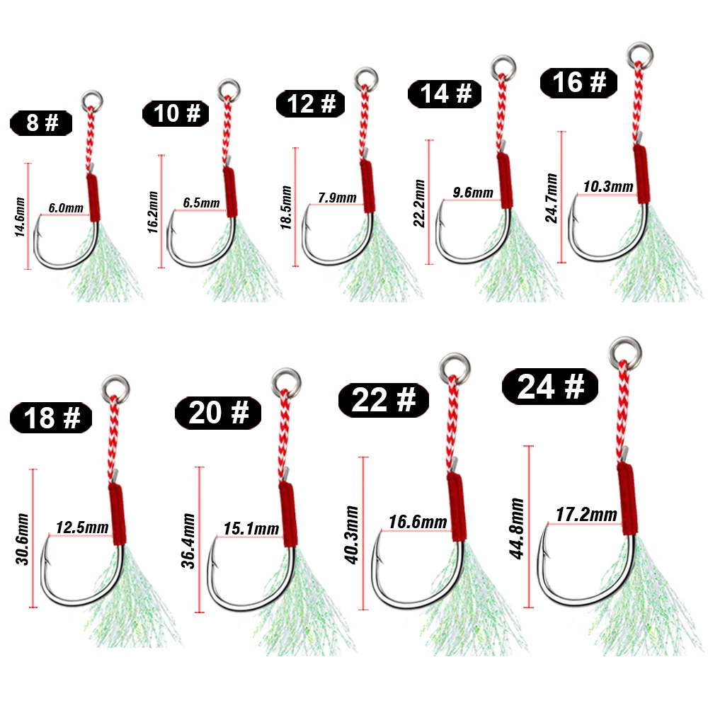 Anzuelo de jigging en acero alto carbono