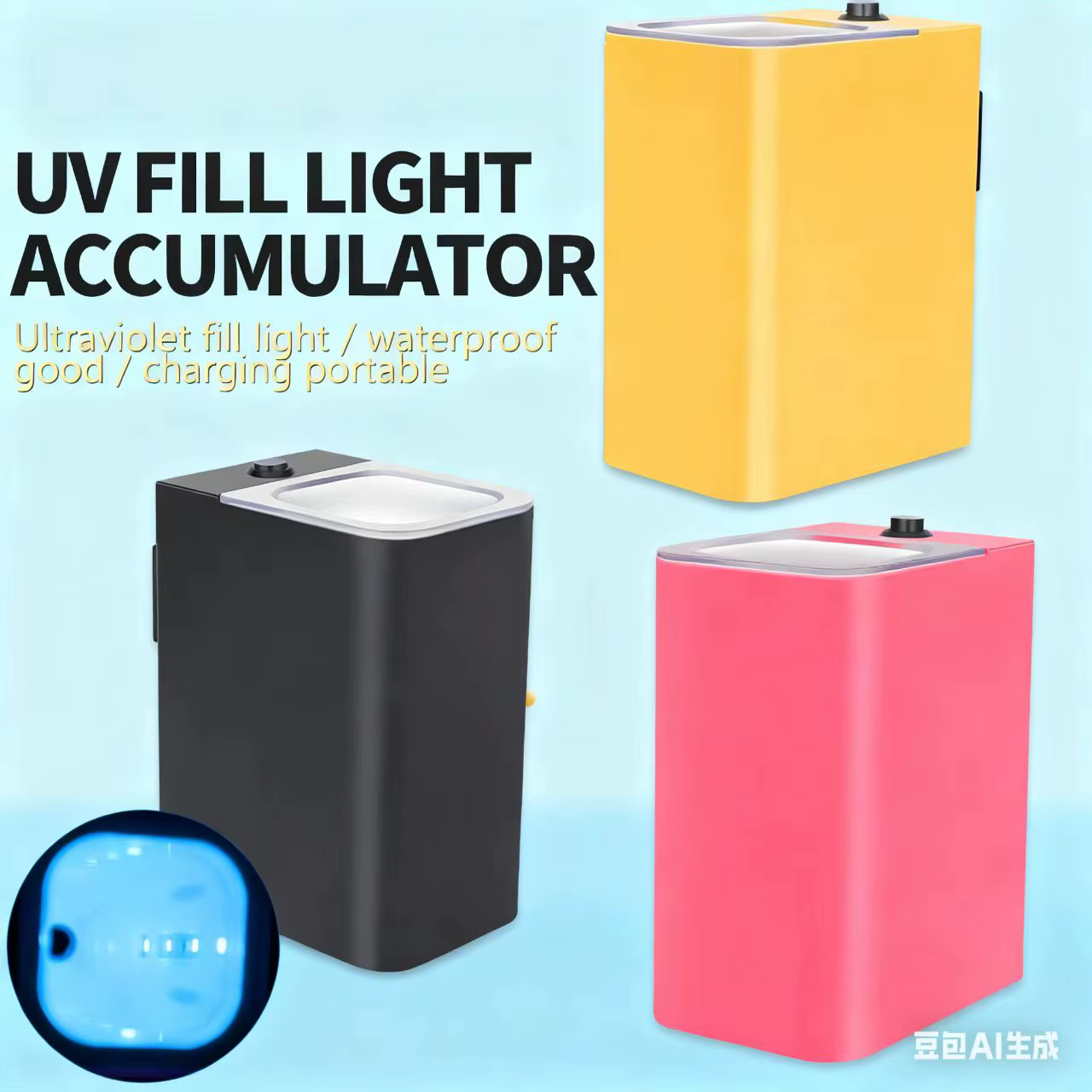 Señuelo luminoso LED para calamar UV rosa y amarillo