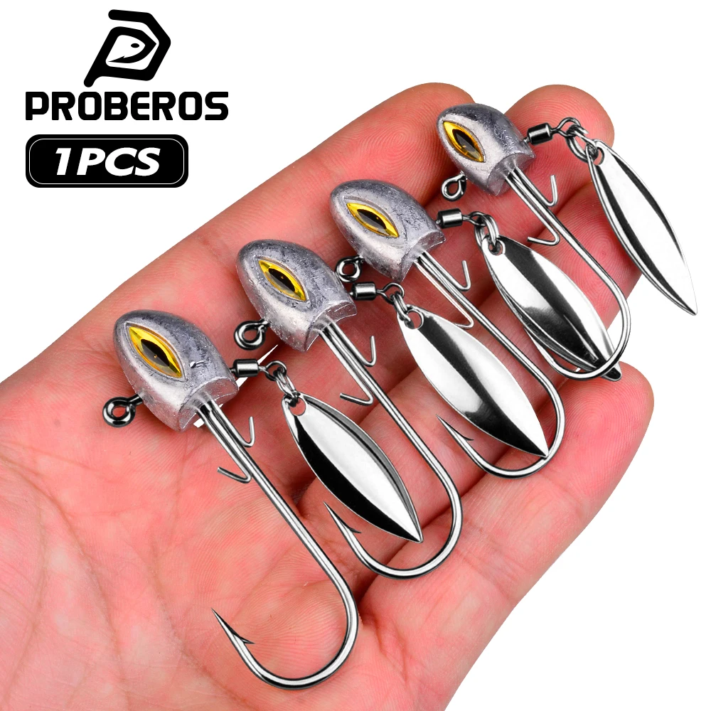 Proberos Anzuelos giratorios para lubina con cabeza y lámina - imagen 2