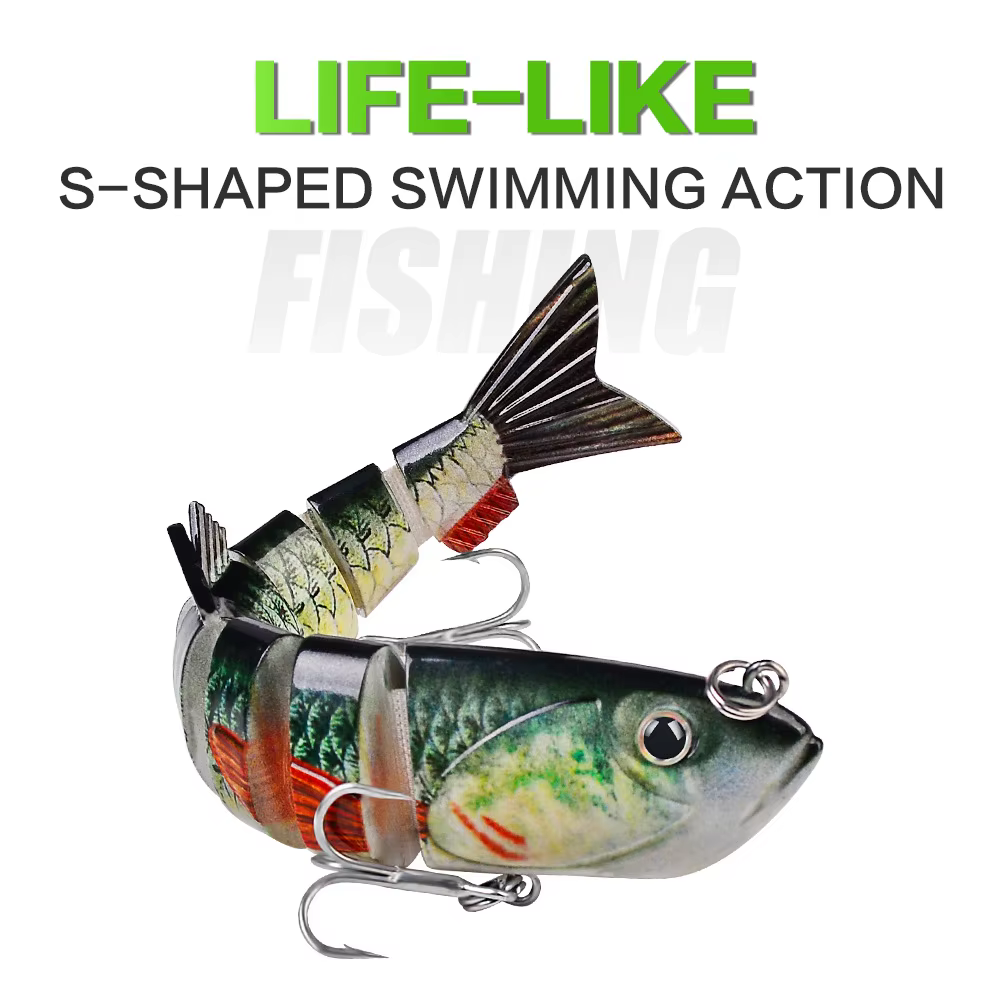 Señuelo duro Swimbait 13mm/22g - Wobbler articulado realista para lucio - imagen 2