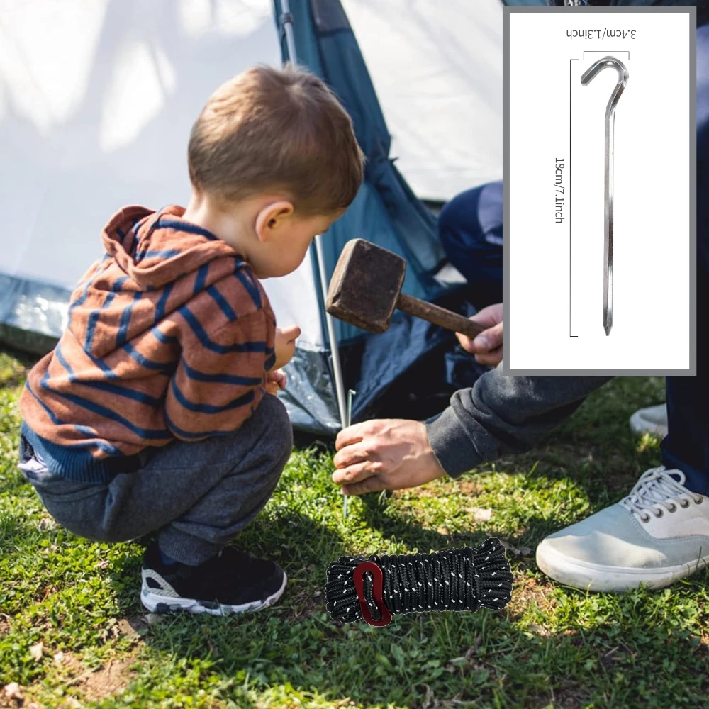 Cuerdas Vientos 4mm con clavos – Tensores para tienda exterior - imagen 5