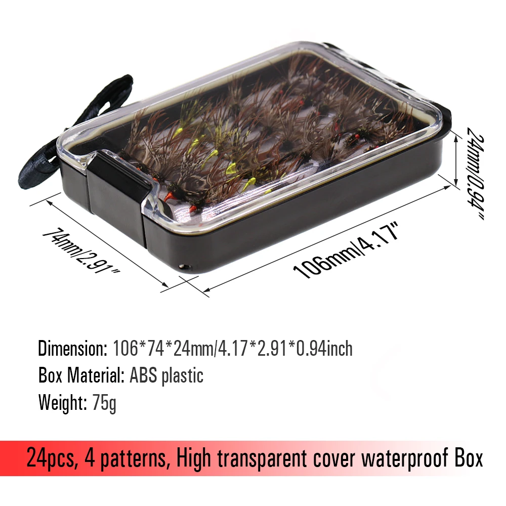 Vtwins Tenkara Sakasa Kebari: moscas de trucha en caja impermeable - imagen 5