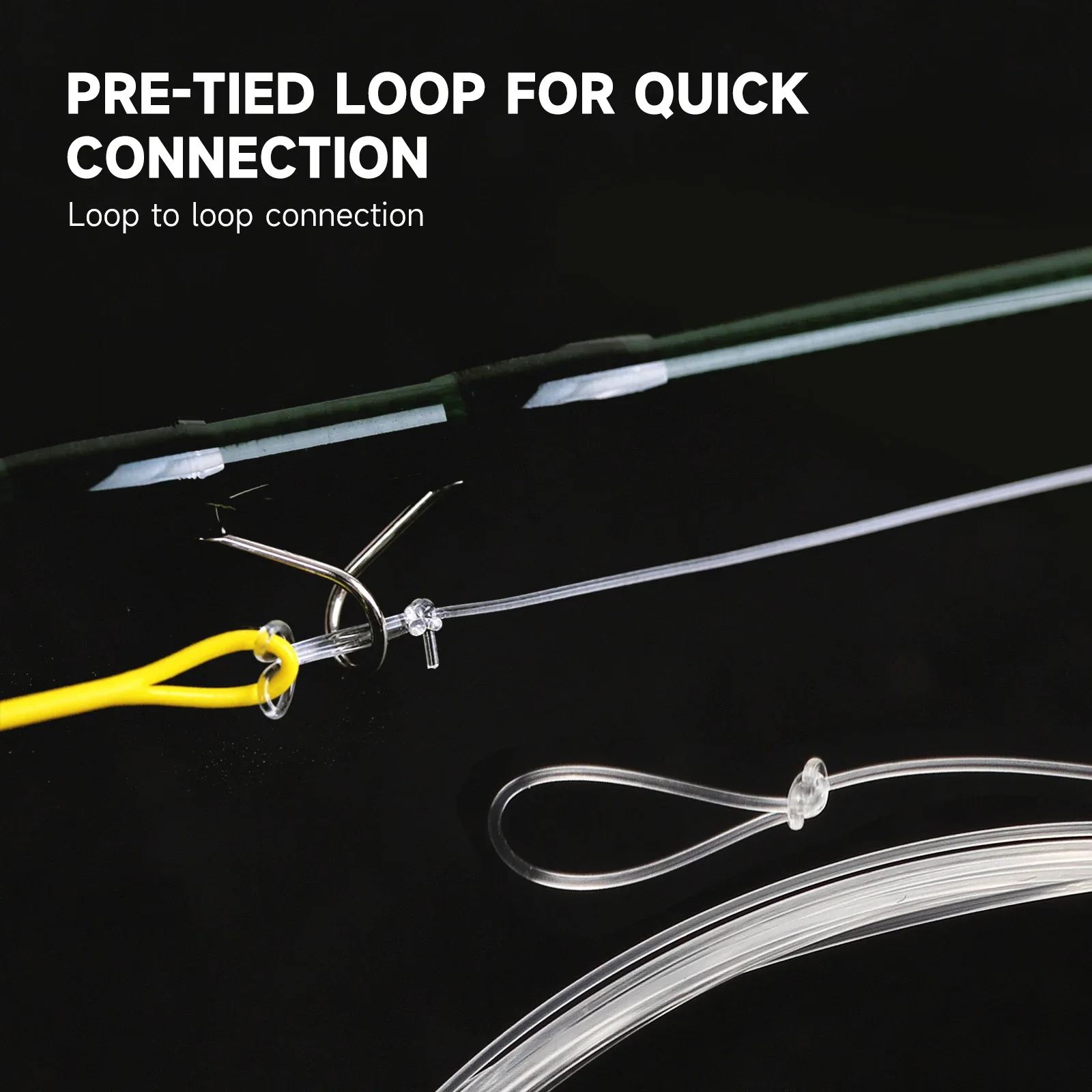 Línea de pesca con mosca cónica Maximumcatch fluorocarbono con lazos - imagen 5
