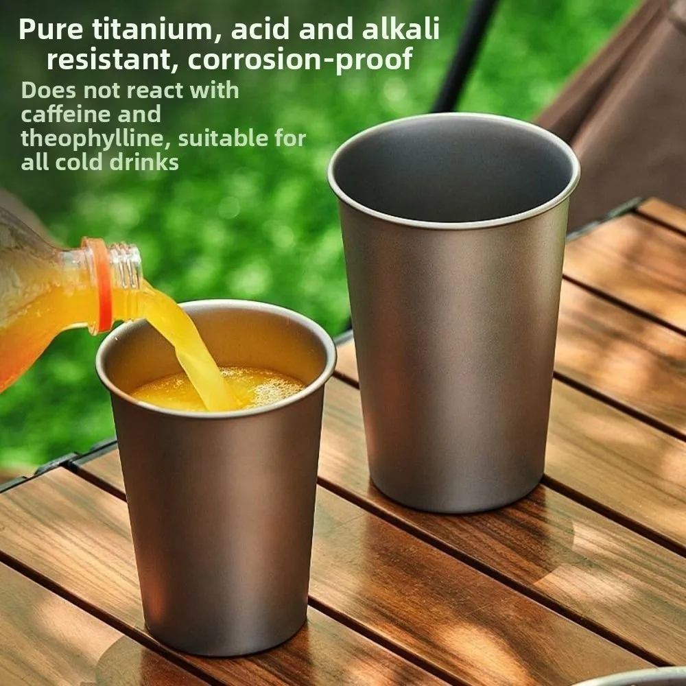 Taza de cerveza de titanio mate para camping y senderismo - imagen 3