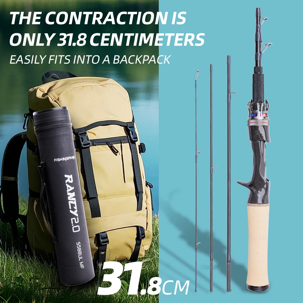 Caña telescópica ultraligera FISHINGFANS RANCY guías FUJI - imagen 4