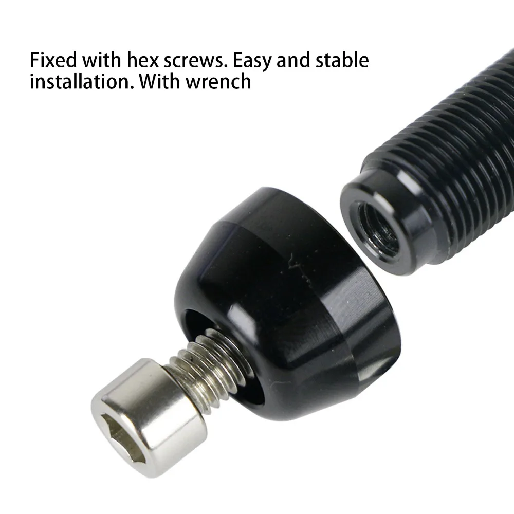 Eje pasante bicicleta de aluminio negro con llave, kit adaptador - imagen 2