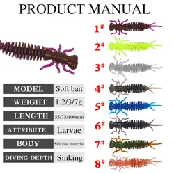 Cebo artificial Swimbait 55-100mm para lubina y carpa