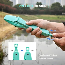 Pinza para pescar antideslizante de plástico, ligera