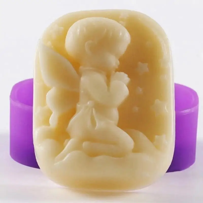 Molde de silicona Angel Boy para jabón artesanal con diseño decorativo - imagen 4