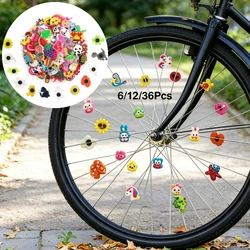 Clips para radios de bicicleta con cuentas mixtas decorativas