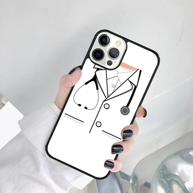 Funda médica para iPhone con diseño de enfermera