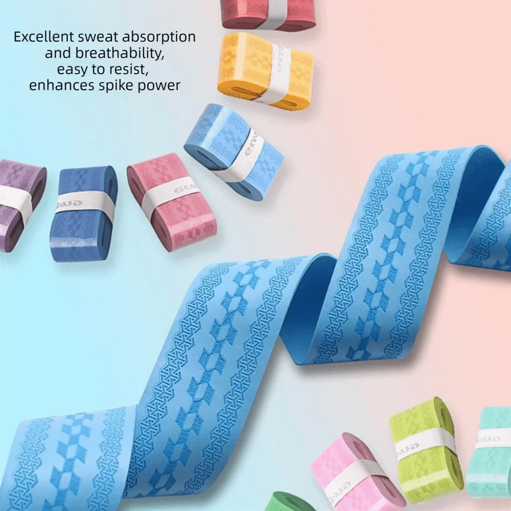 Cinta de agarre bádminton con relieve PU absorbente multicolor - imagen 4