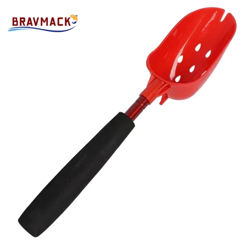 Cuchara retráctil para baitcasting con mango largo antideslizante