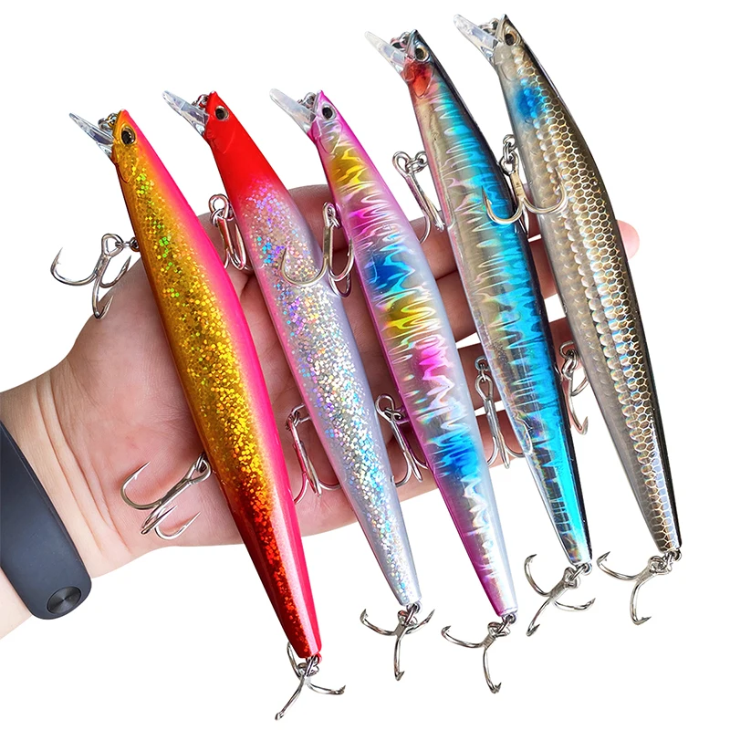 Jerkbait hundido Minnow lanzamiento largo agua salada – linguado - imagen 5