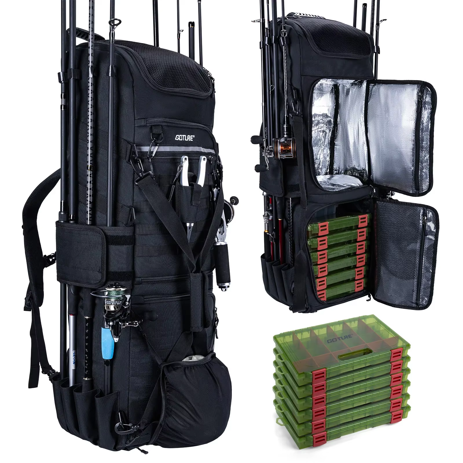 Bolsa de pesca Goture de gran capacidad para exteriores