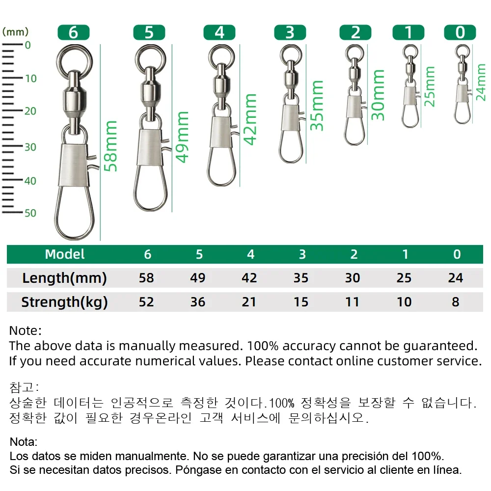 DNDYUJU Pivotes pesca acero inoxidable – Pin enclavamiento rodamiento - imagen 2