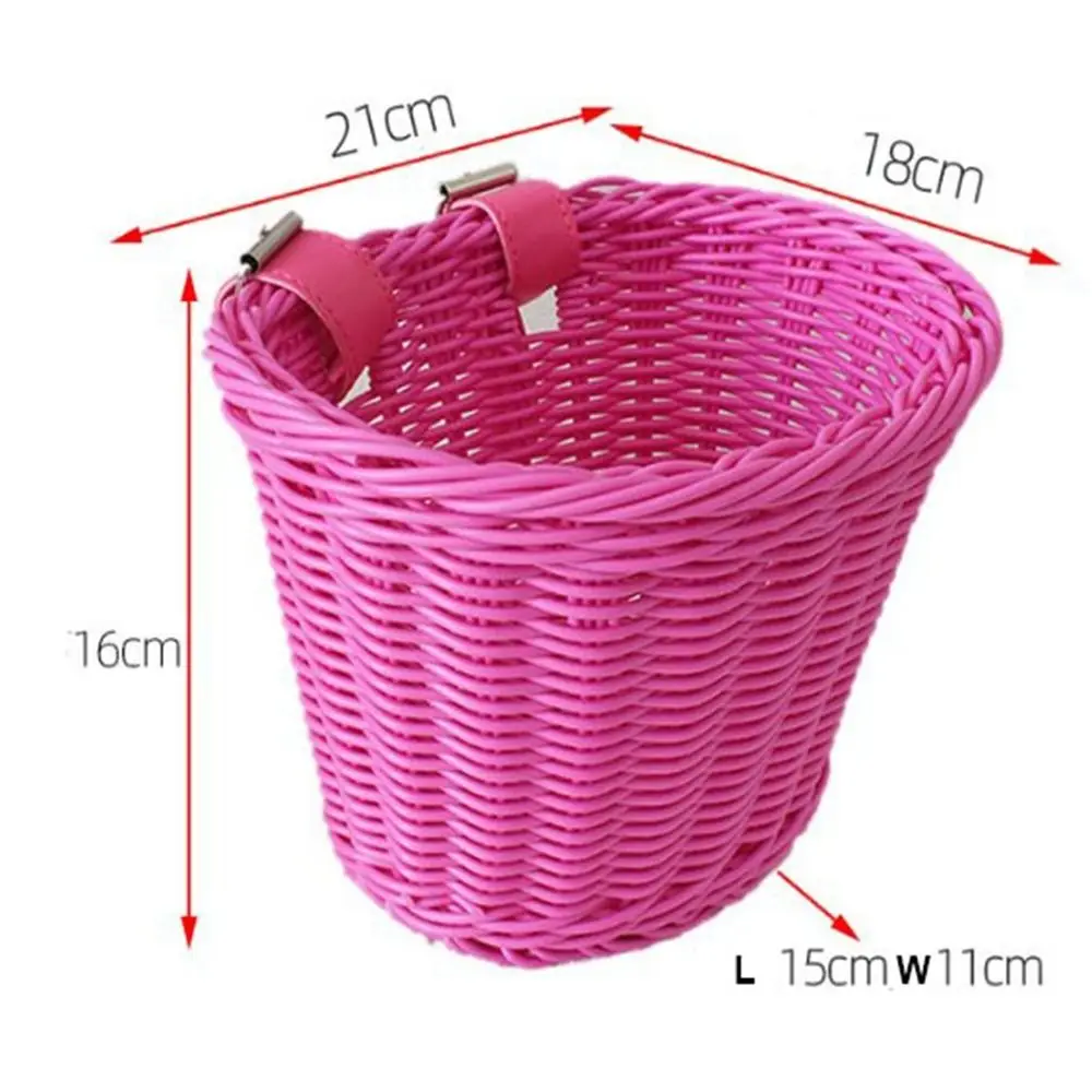 Cesta de bici de mimbre infantil con correa y funda de transporte - imagen 4