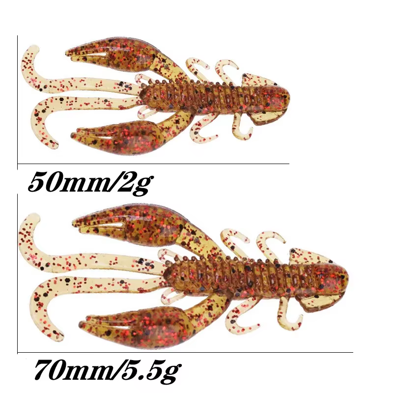 Wobblers Cebo Suave Larva de Cangrejo – Señuelo Silicona Lubina - imagen 2