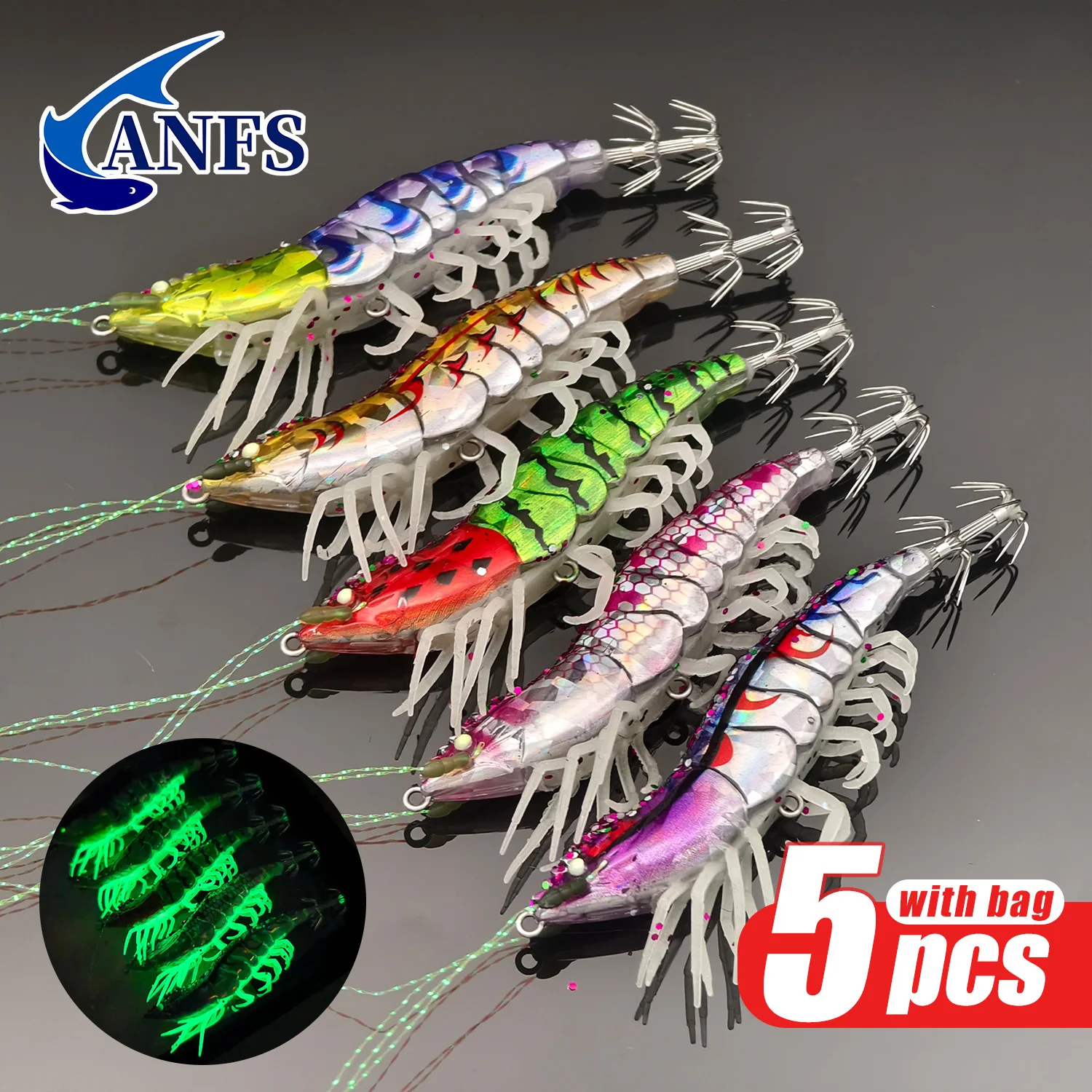 ANFS señuelos híbridos para sepias y pulpos con calamar - imagen 5