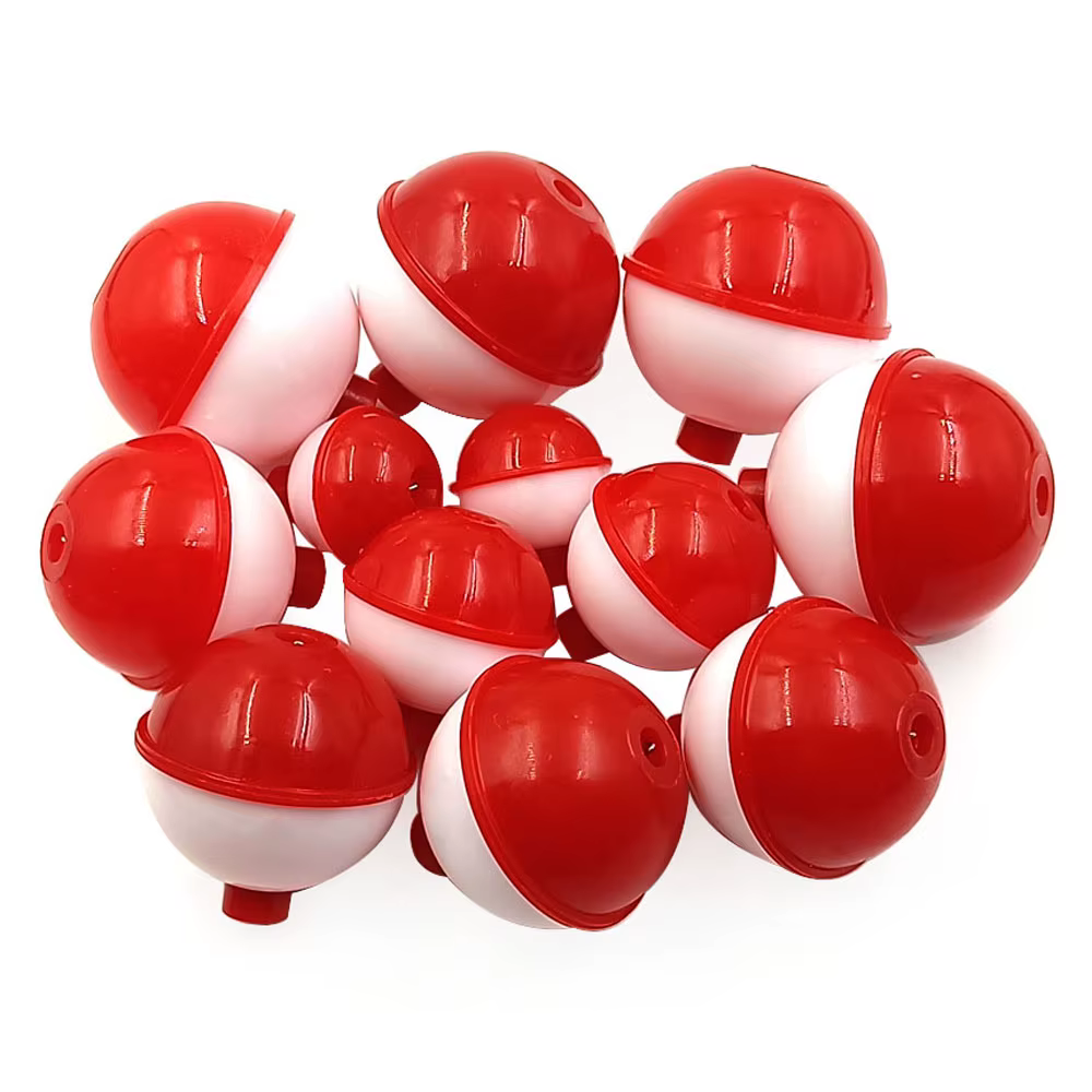 Flotadores de pesca ABS - Bobbers rojos y blancos de calidad