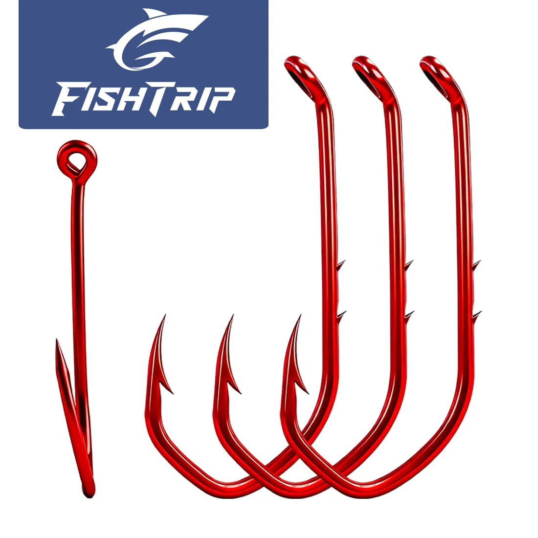 Anzuelos de pesca rojos forma V FishTrip