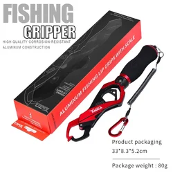 Pinza de labio con báscula de peso para pesca de aleación de aluminio