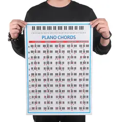 Stickers de práctica con tablatura de piano, acordes y digitación
