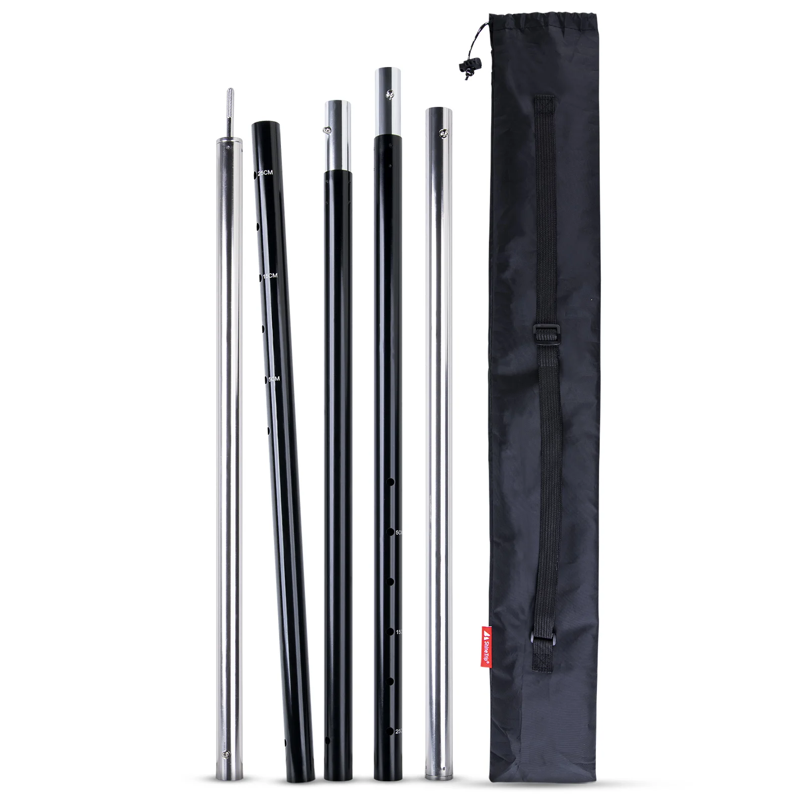 Postes de lona ajustables en aluminio para toldo y camping portátil
