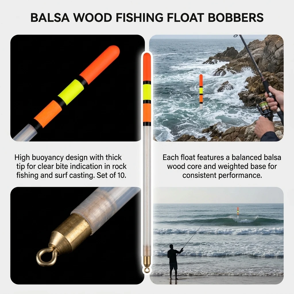 Flotadores pesca balsa alta flotabilidad punta gruesa visible - imagen 2