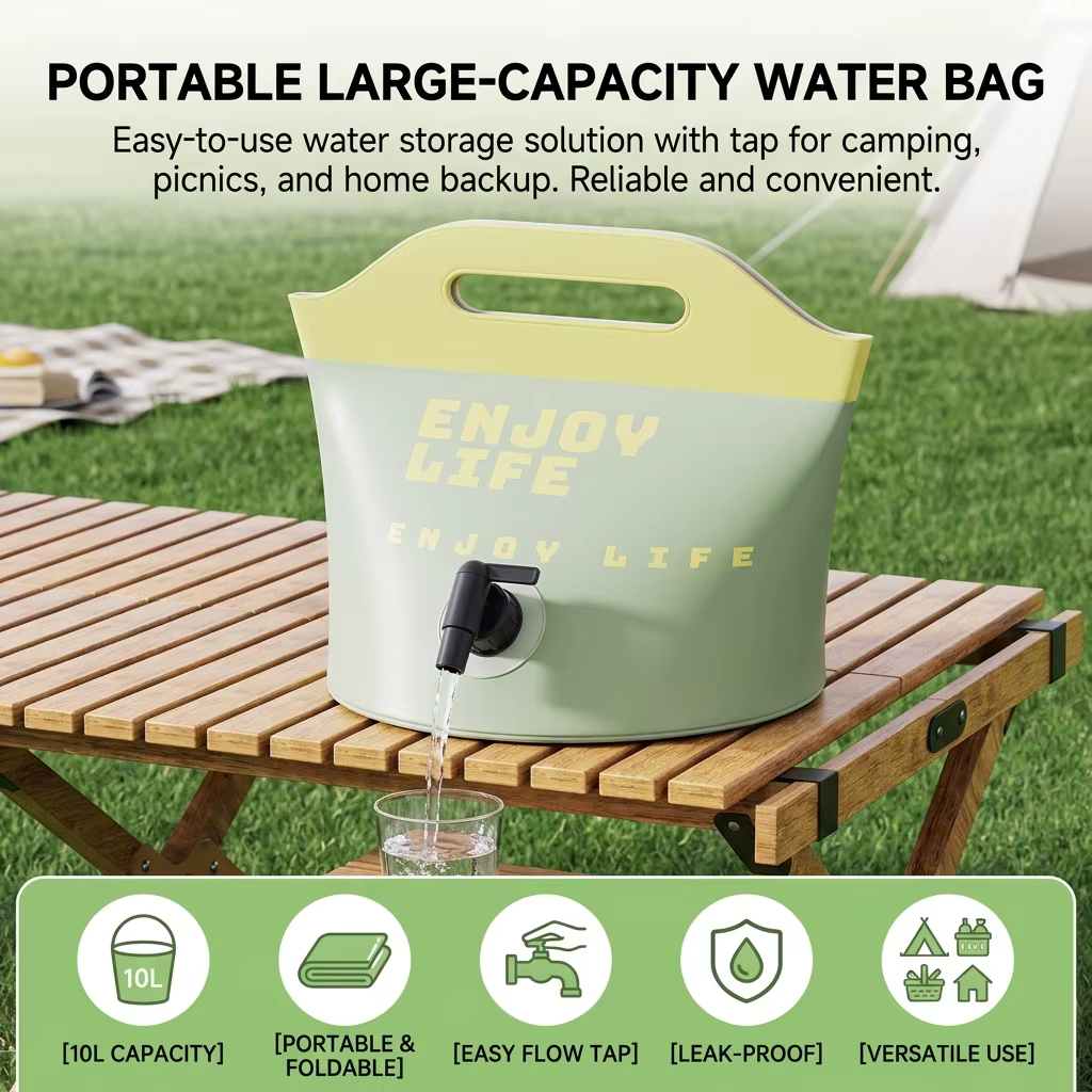 Garrafa Agua Plegable para Pesca – Contenedor Portátil Duradero - imagen 5