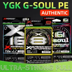 YGK G SOUL X8 Trenza PE 16 Hebras – Línea de Pesca Súper Fuerte
