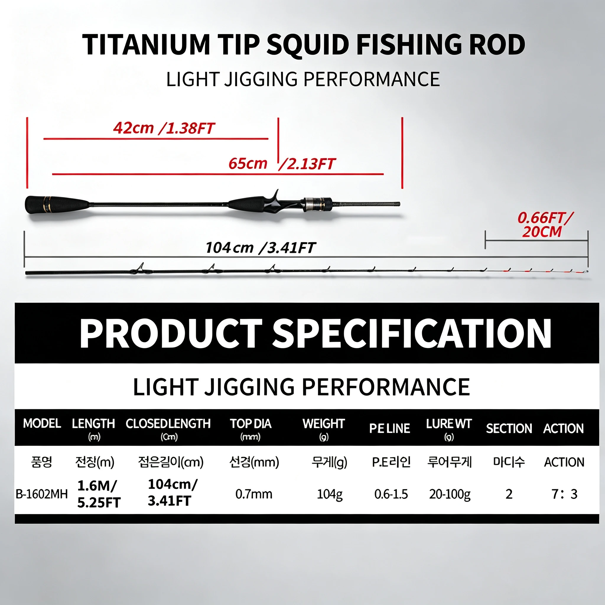 Caña de jigging Rollfish de punta titan para agua salada lenta - imagen 5