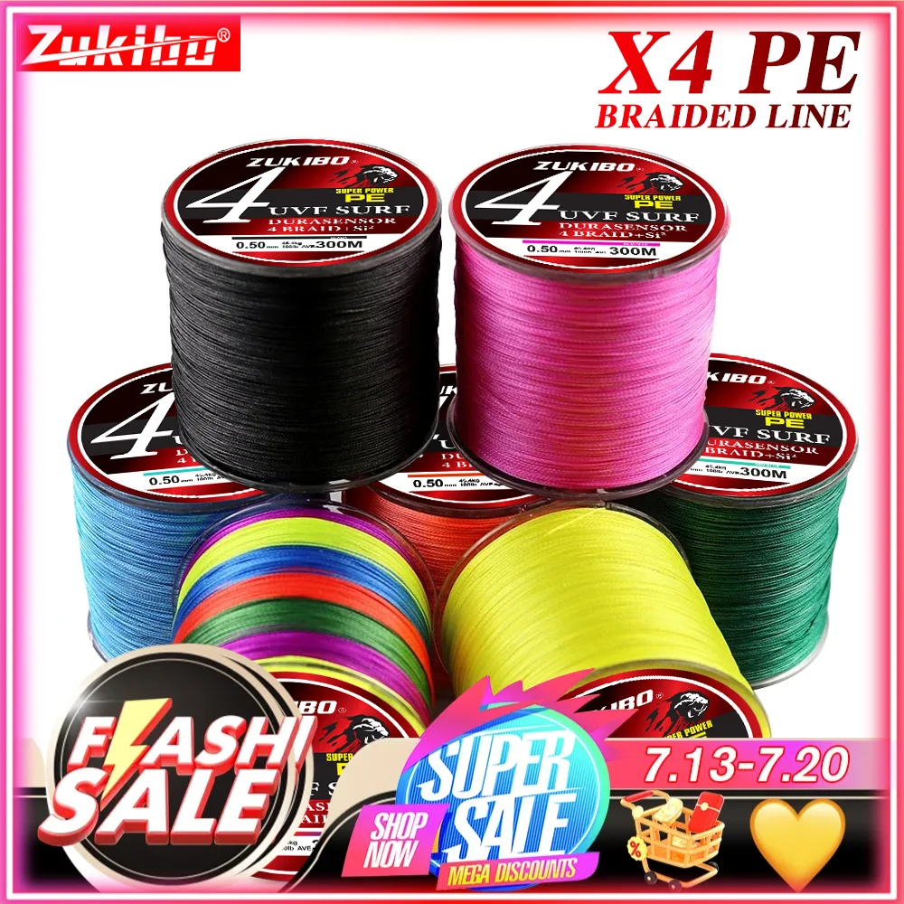 ZUKIBO Super Power – Sedal trenzado X4 PE 4 hebras - imagen 2