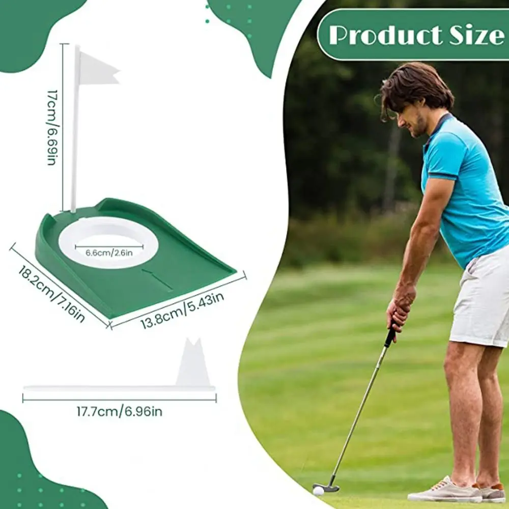 Copa de putting verde con bandera