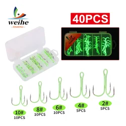 Anzuelos triples luminosos WEIHE – Mini ancla para señuelos