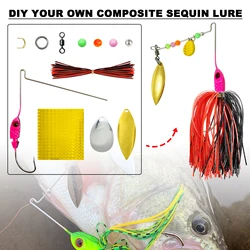 FREE FISHER Kit DIY de spinnerbaits con faldas de goma