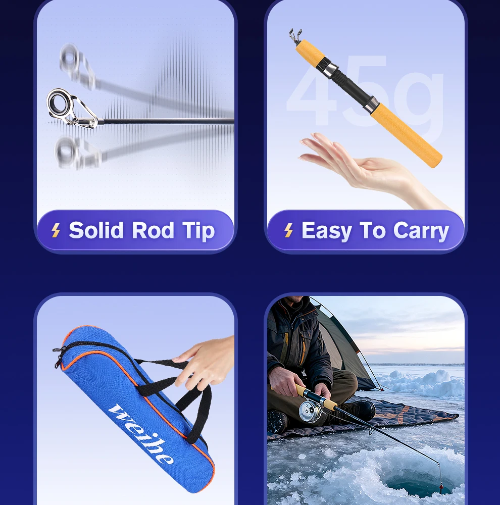Carrete de pesca del kit de ice fishing