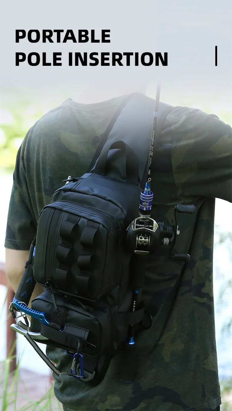 Bolsa de pecho y riñonera deportiva para pesca