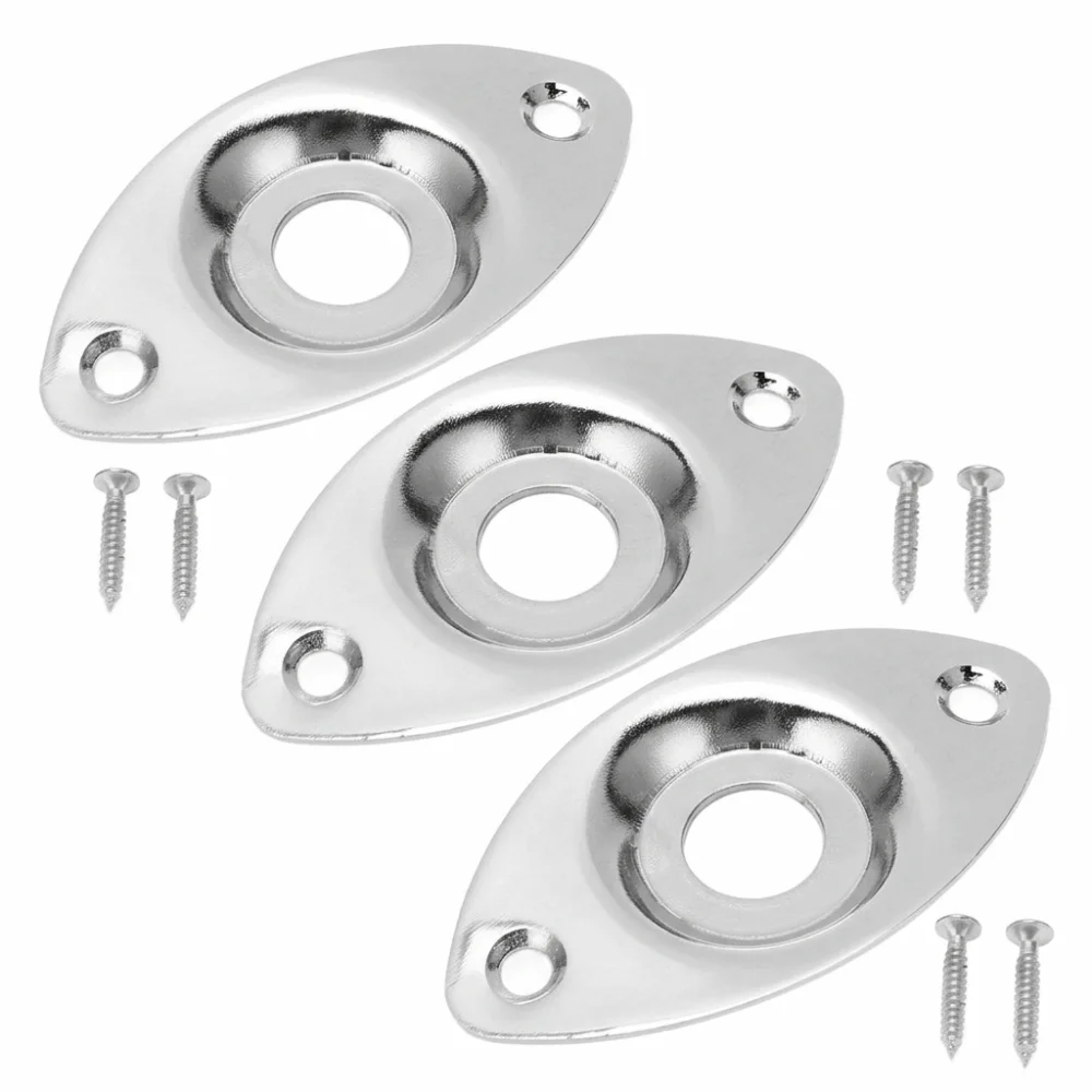 Placa de tornillos de metal plateado para guitarra eléctrica y bajo - imagen 2