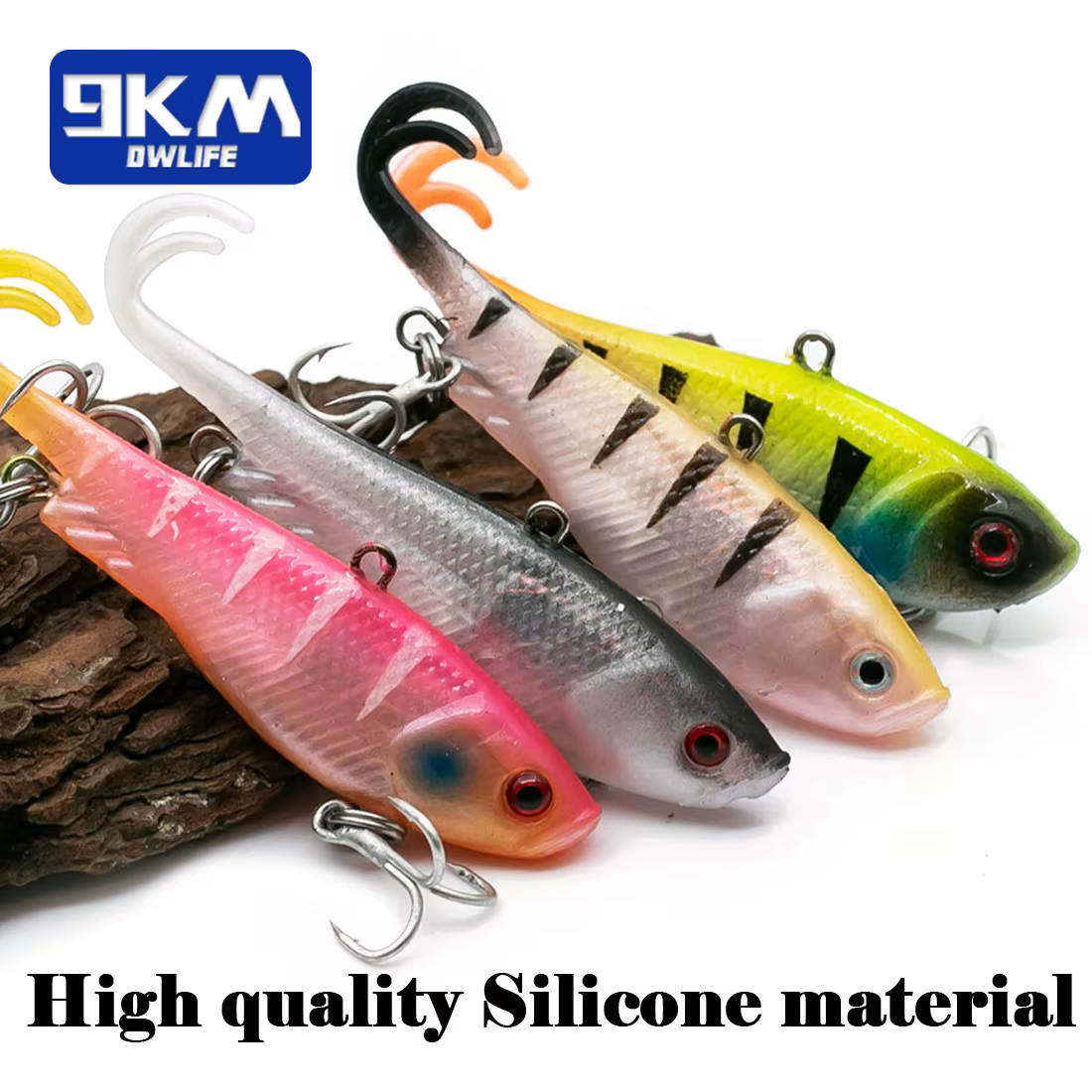 Vinilos de pesca cabeza plomada y anzuelos triples - Para lubina, trucha y walleye - imagen 4