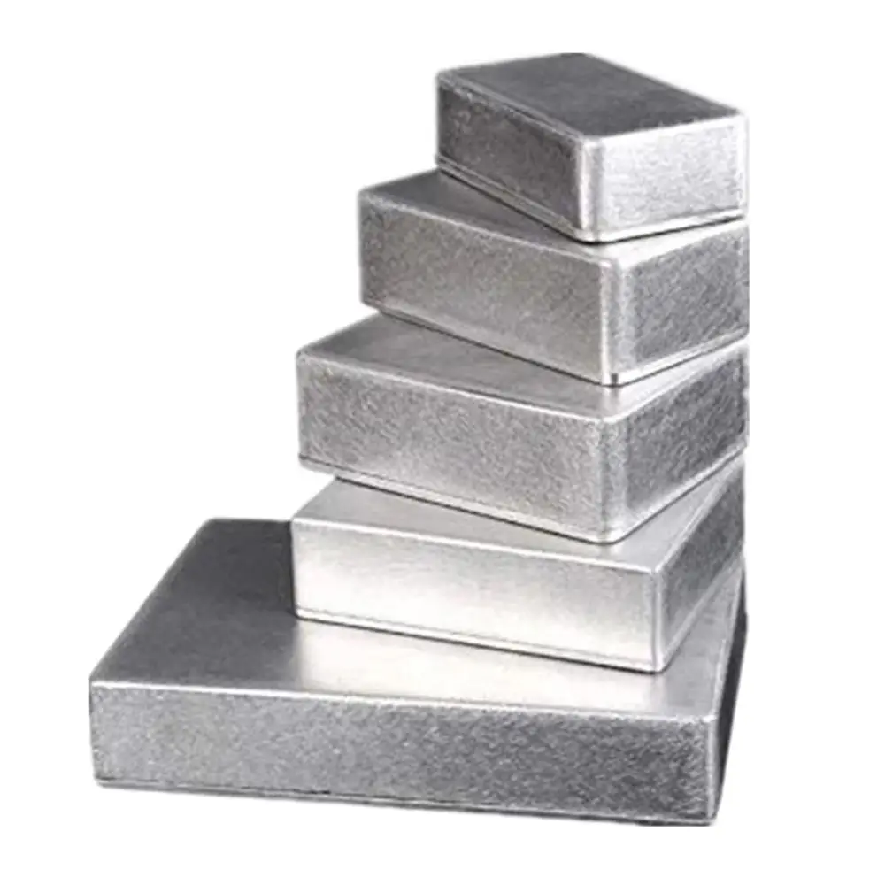 Caja de aluminio fundido para pedales de efectos, robusta