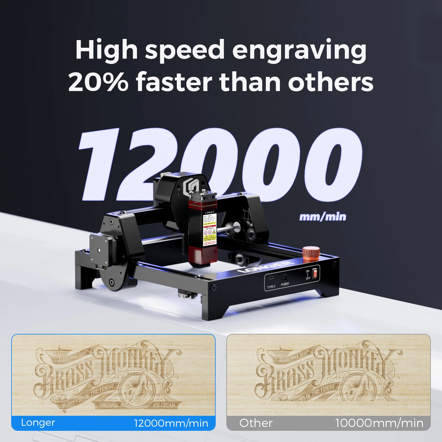 Longer Ray5 mini 5.5W – Grabador láser de alta velocidad para bricolaje - imagen 3