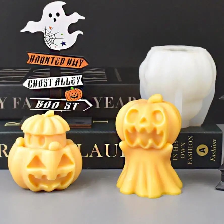 Molde de silicona Halloween con manos, fantasma y calabaza - imagen 2