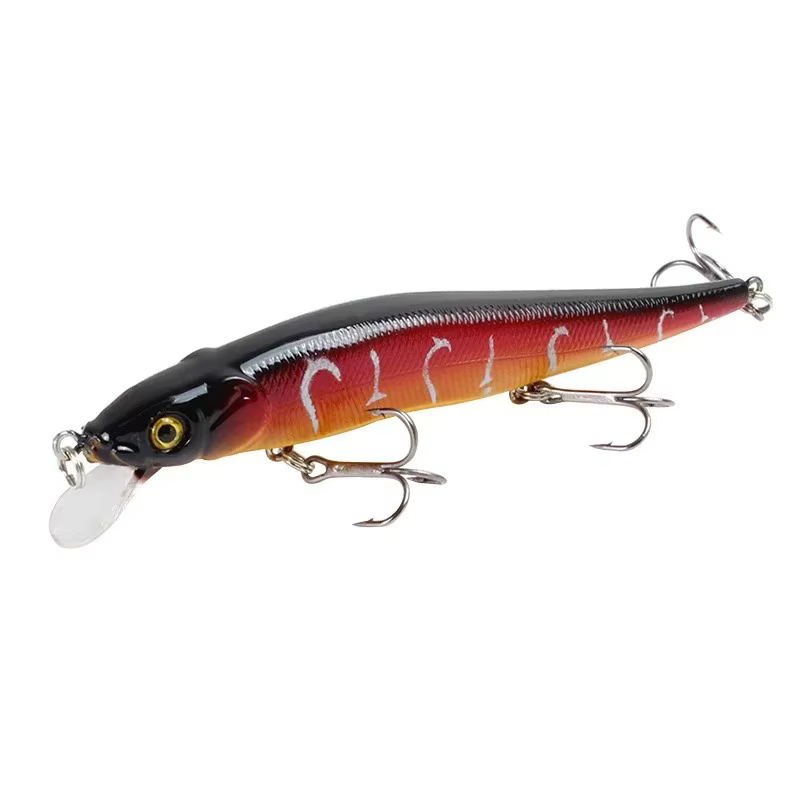 Señuelos duros de pesca con detalles de color y textura