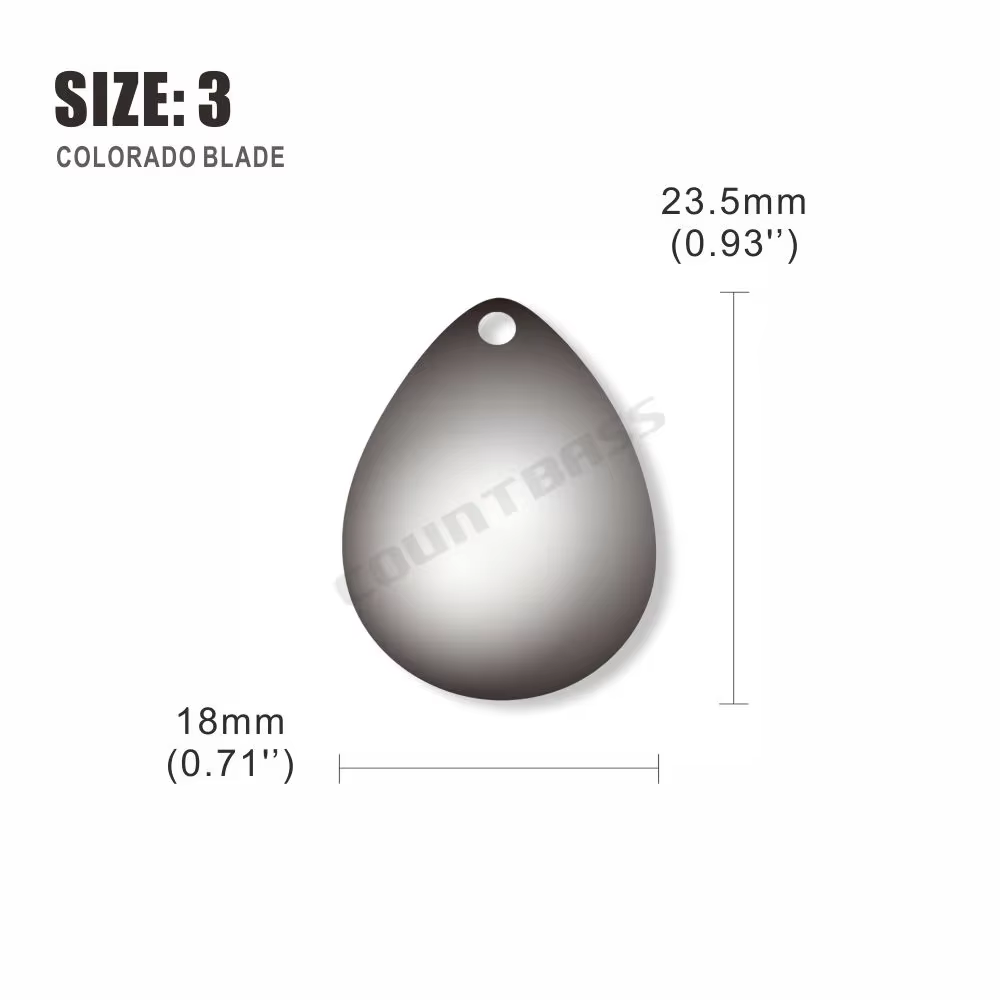COUNTBASS Colorado Spinner – Cuchillas niqueladas para spinnerbait - imagen 2
